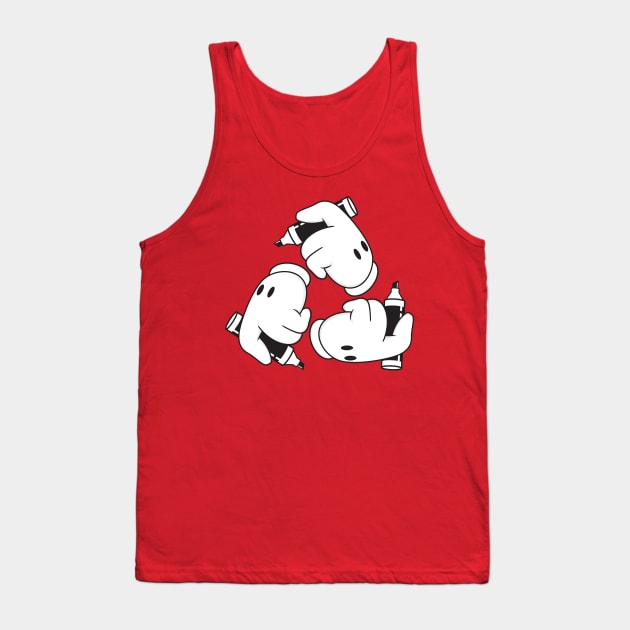 Toon Hand Pens Tank Top by Woah_Jonny